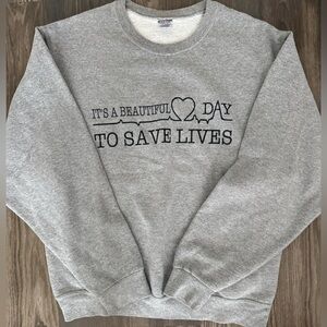 Greys anatomy Light Gray Crewneck Sweater